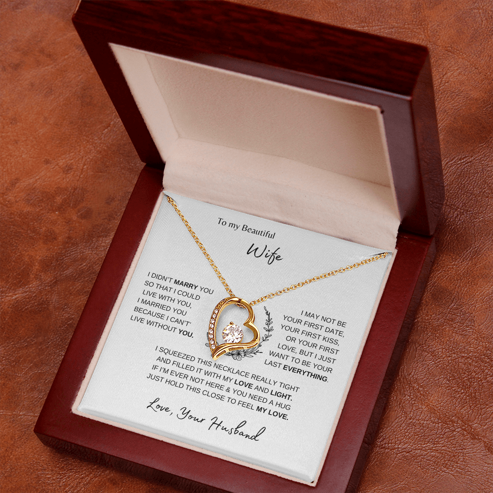 To My Beautiful Wife | Forever Love Necklace