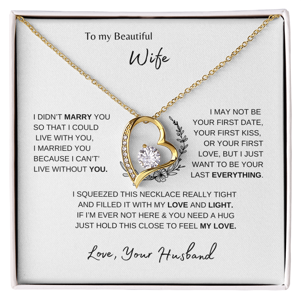 To My Beautiful Wife | Forever Love Necklace