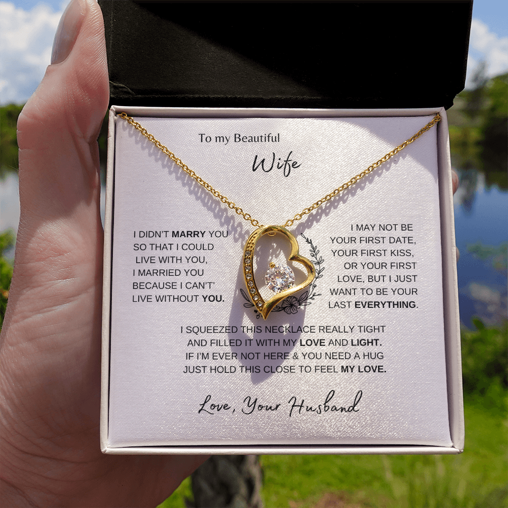 To My Beautiful Wife | Forever Love Necklace